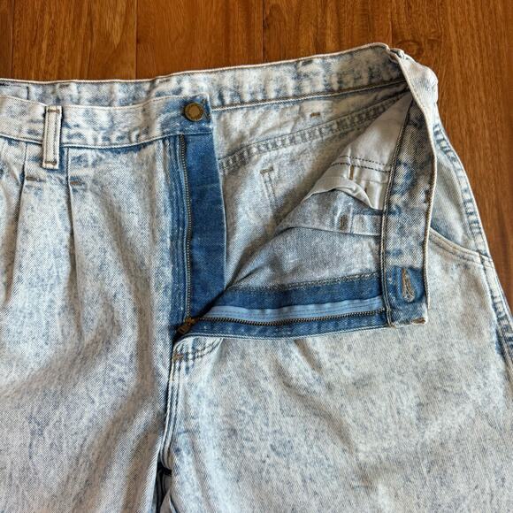 Wrangler VINTAGE Light Stone Wash Pleated High‎ Rise Mom Jeans Size 36 Waist - Picture 6 of 8